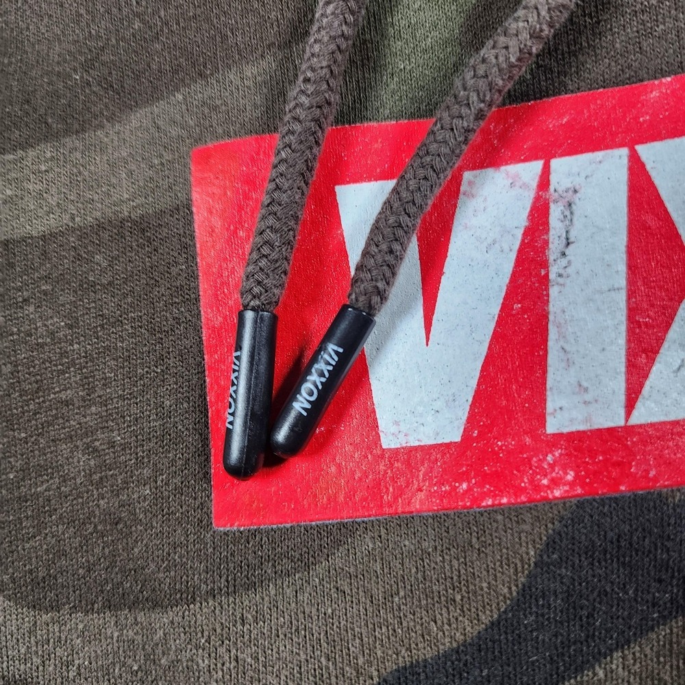 VIXXON Hoodie‎ Womens XL Green Dixxon Camo Box Logo Fleece Pullover Streetwear - Picture 6 of 14